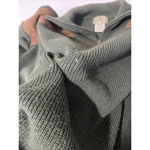 Beretta Wool-Blend Hunting Sweater w/ Leather-Look Shoulder Patches Mens Size L - Picture 12 of 13